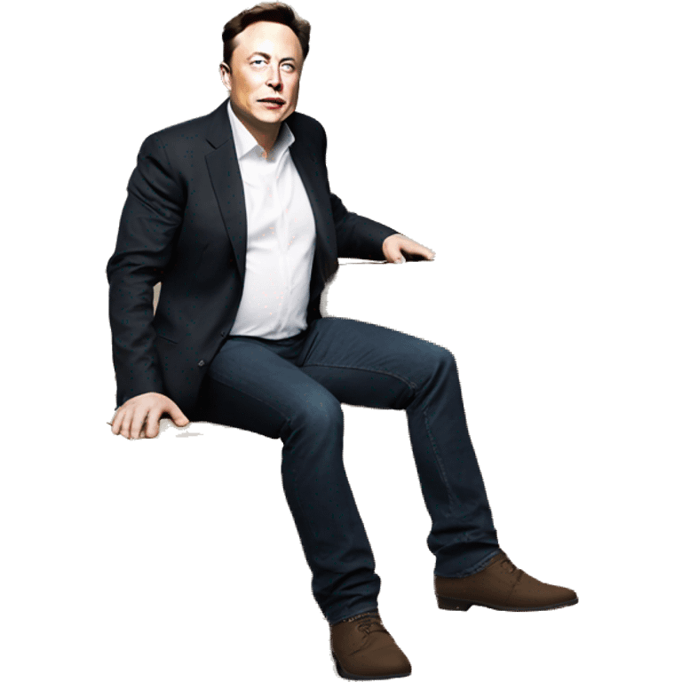 Elon Musk stepping on a box emoji