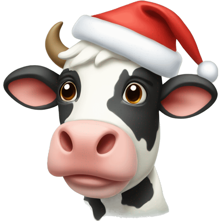 Christmas cow emoji