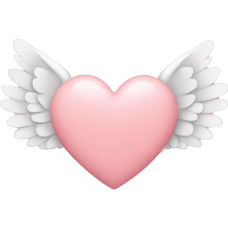 blush heart with wings emoji