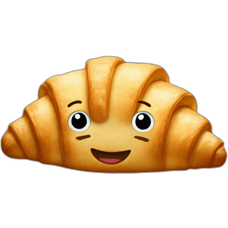 croissant-with-face emoji