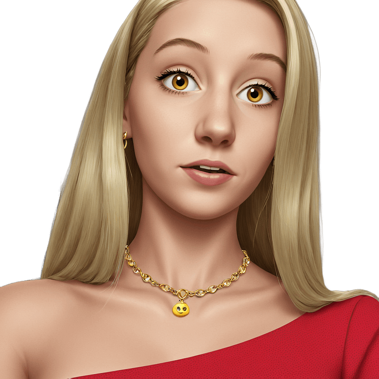 blonde girl with jewelry emoji