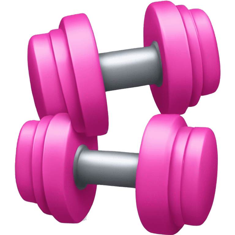 pink gym dumbbells emoji