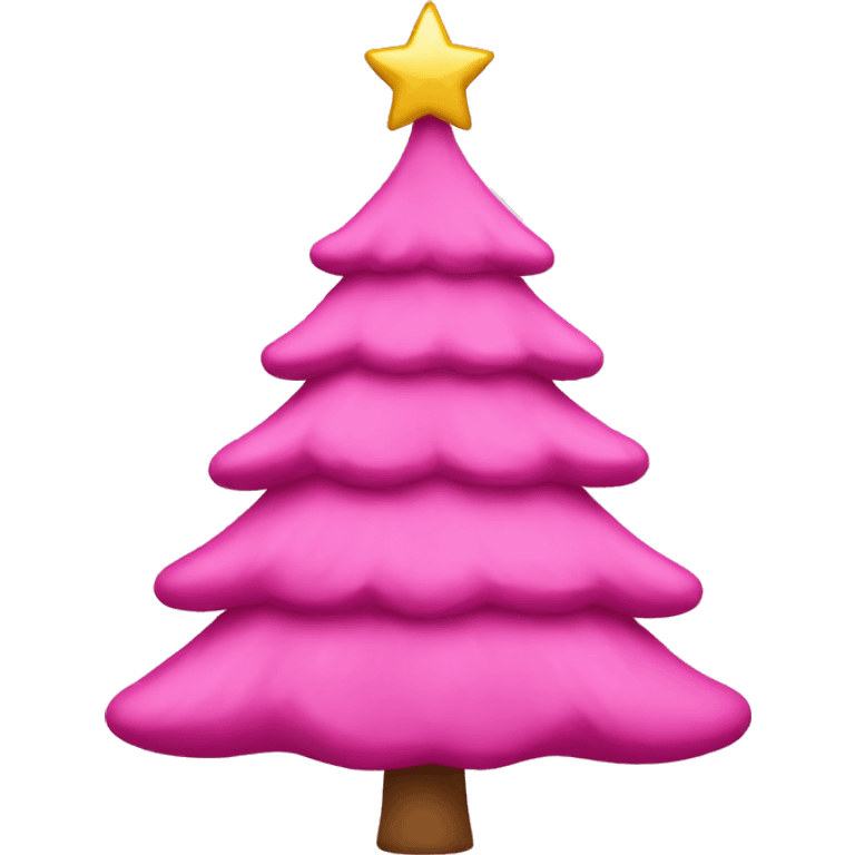 Pink christmas tree emoji