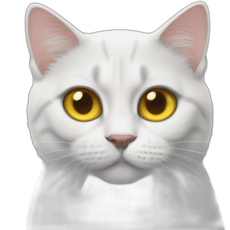 british cat yellow eyes okay hand emoji