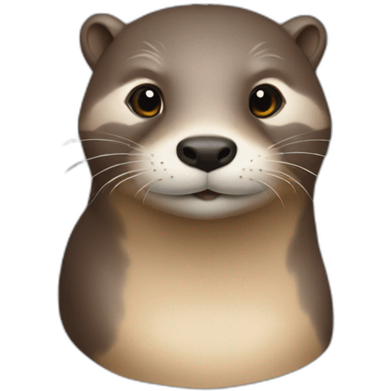 Loutre sur une vache emoji