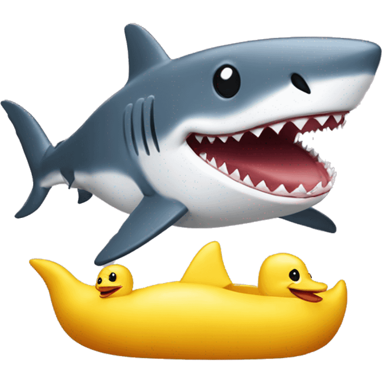 Shark as a rubber duck emoji