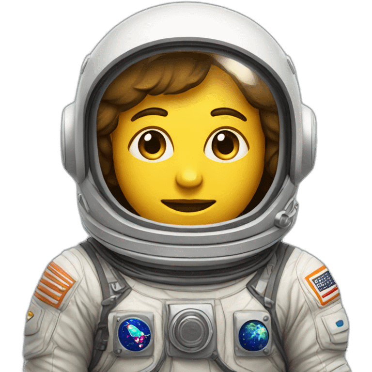 Astronaut mit Bauarbeiterhelm emoji