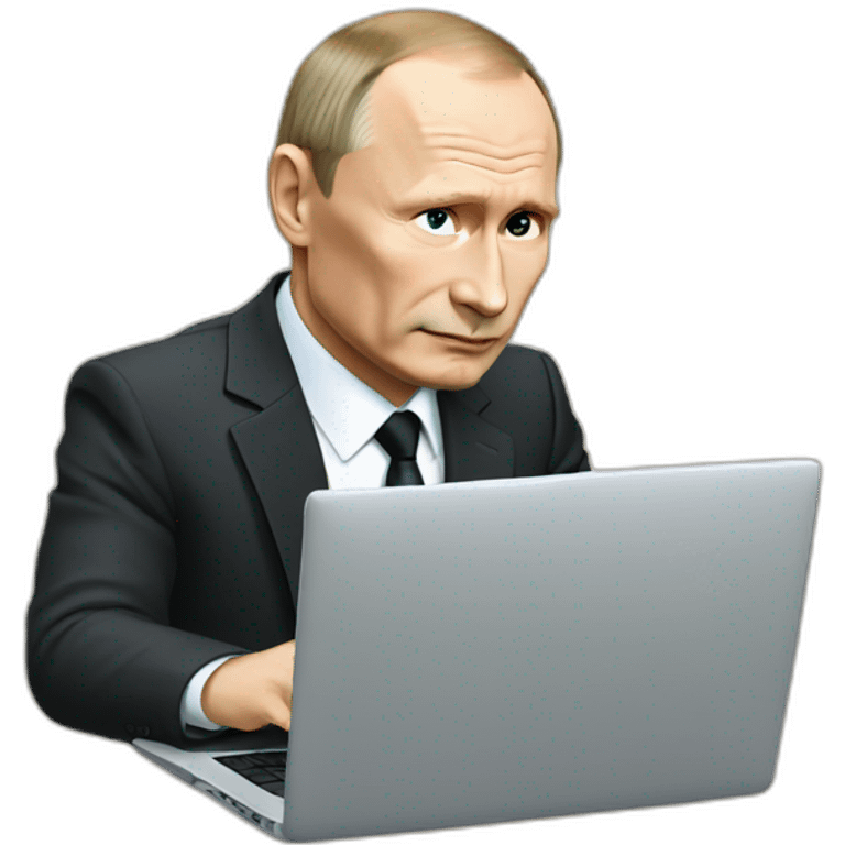 putin with a laptop emoji