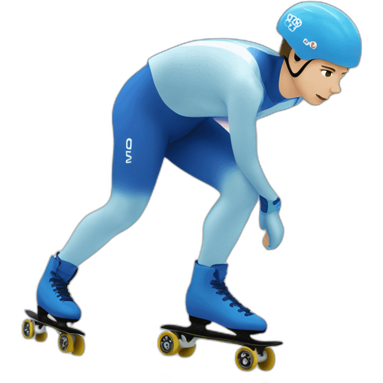 Inline speed skating emoji