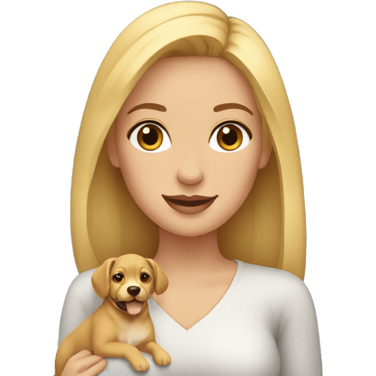 mujer rubia con perros emoji