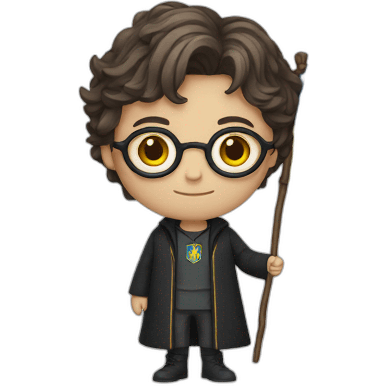 Harry Potter holds a Ukrainian flag emoji