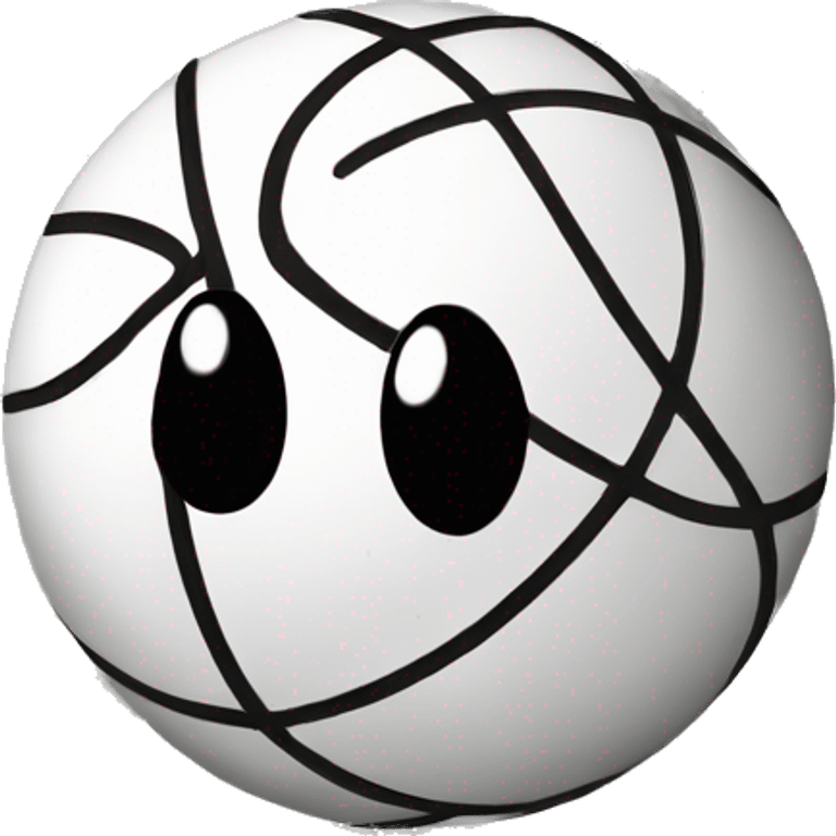 basketball emoji without colors just in black and white emoji