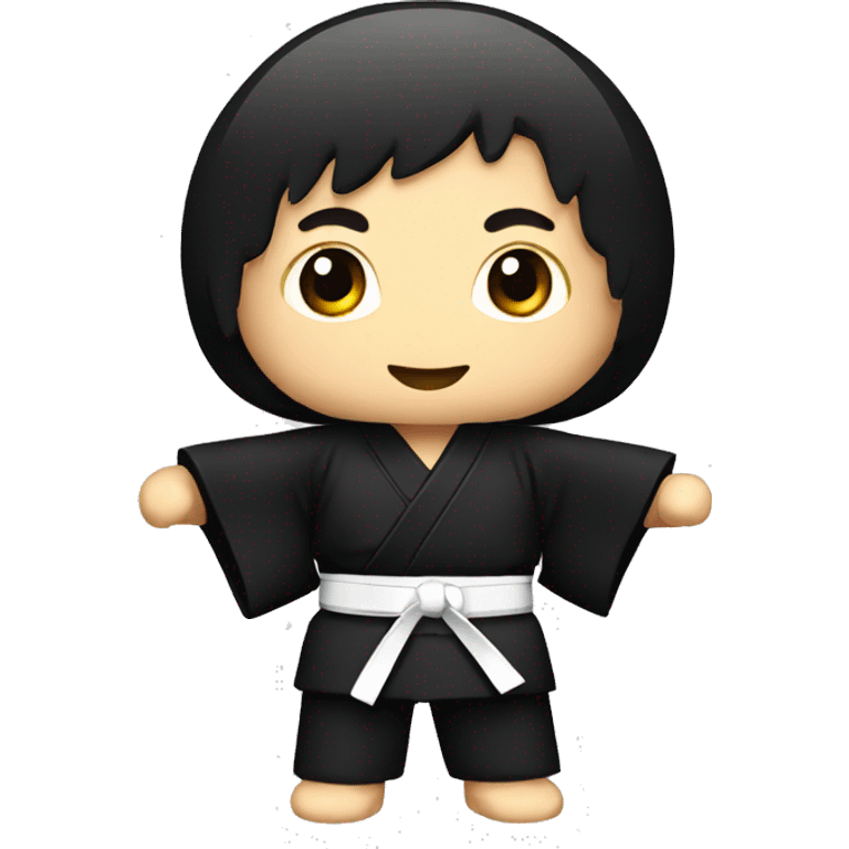 Kimono de karate color negro  emoji