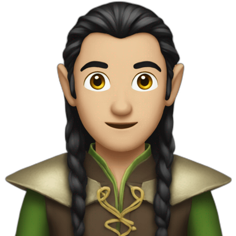 elrond elf black hair emoji