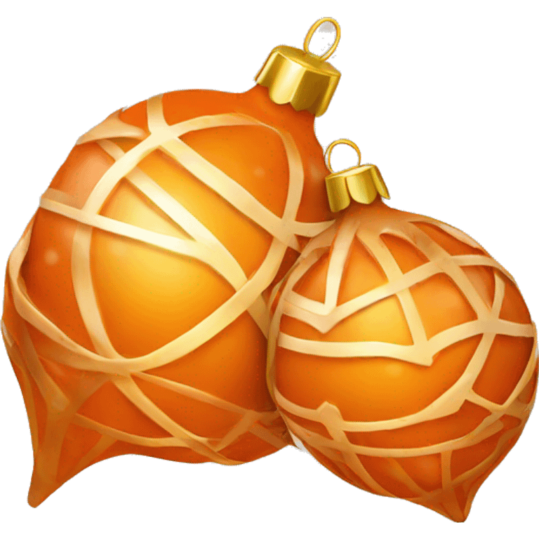 christmas decoration orange color emoji