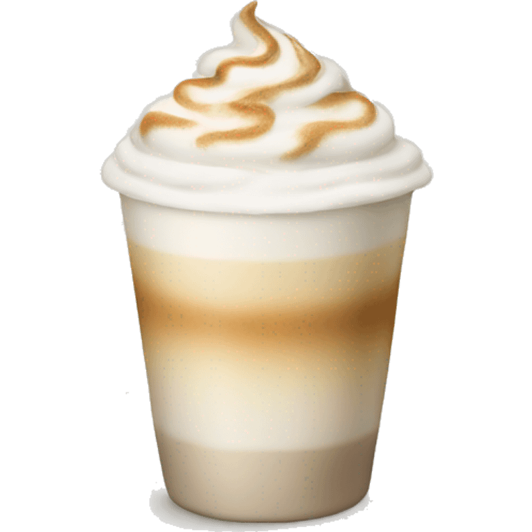 white cream latte emoji