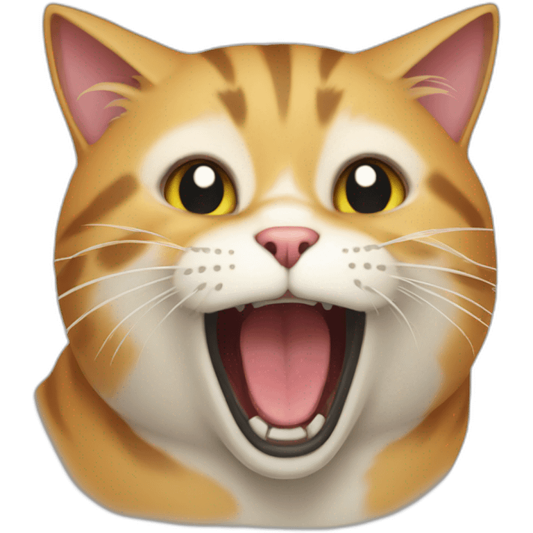 Cat screaming emoji