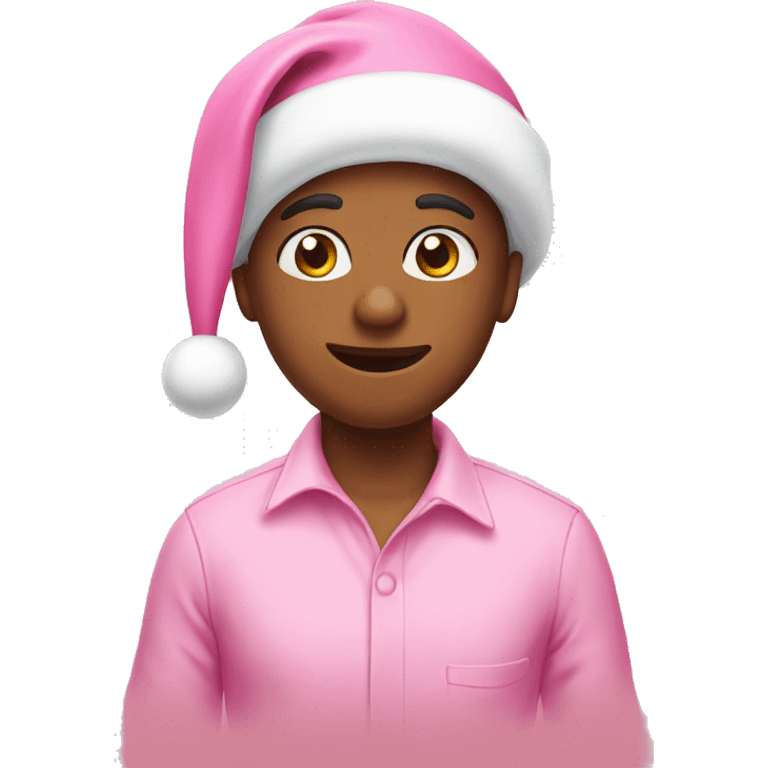 Pink Christmas emoji