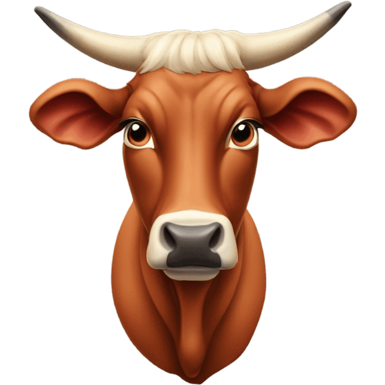 red brahman cow with one hump emoji