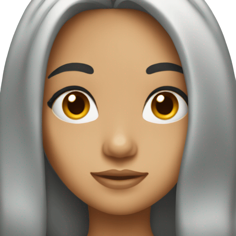 beautiful Hispanic girl with black hair  emoji