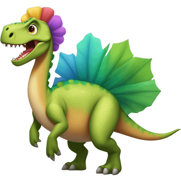 Dinosaur in a tutu emoji