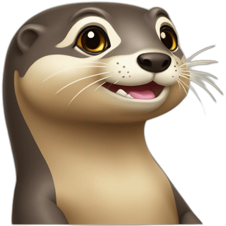 Loutre sur tortue emoji