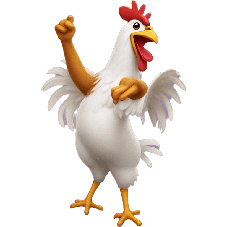 Dancing chicken emoji