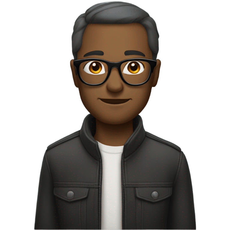 Man with glasses cool emoji