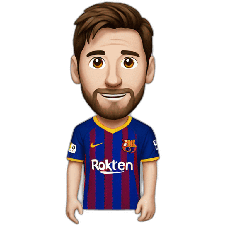 Leo Messi Barcelona Player fútbol camiseta emoji