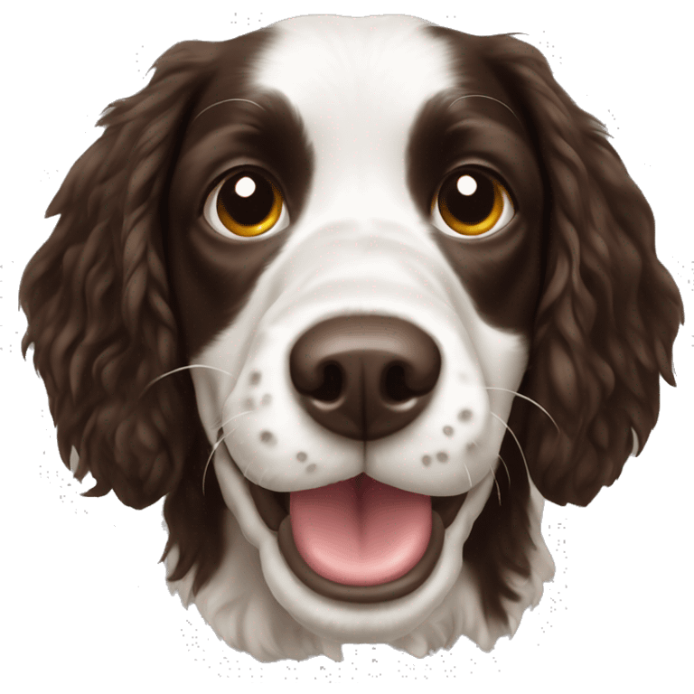 Springer spaniel crazy face emoji