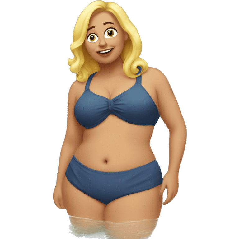 Tammy from 1000 pound sisters in a pool  emoji