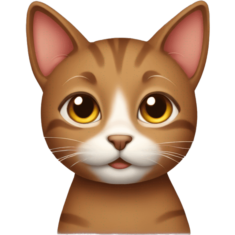 cute brown cat  emoji