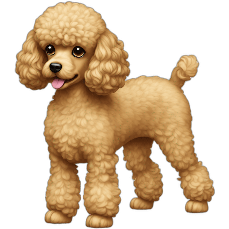 Dog poodle miniature full-height emoji