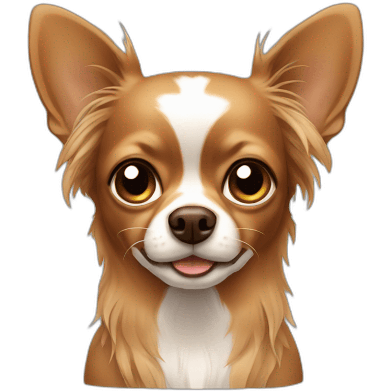 brown chihuahua with long hair emoji