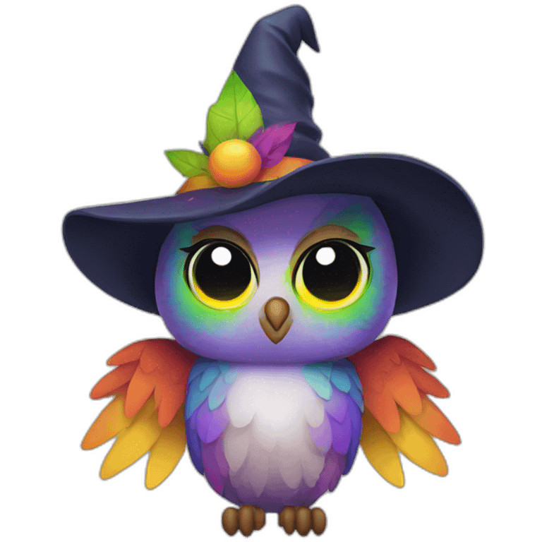 Rainbow Owl Witch emoji