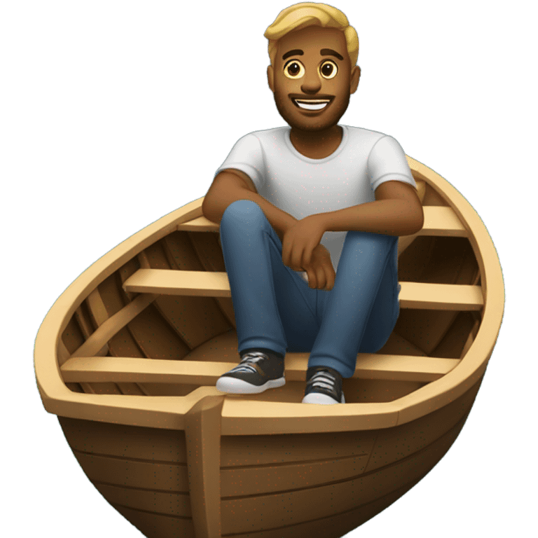 Bryce on a boat emoji