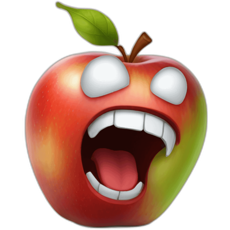 screaming apple emoji