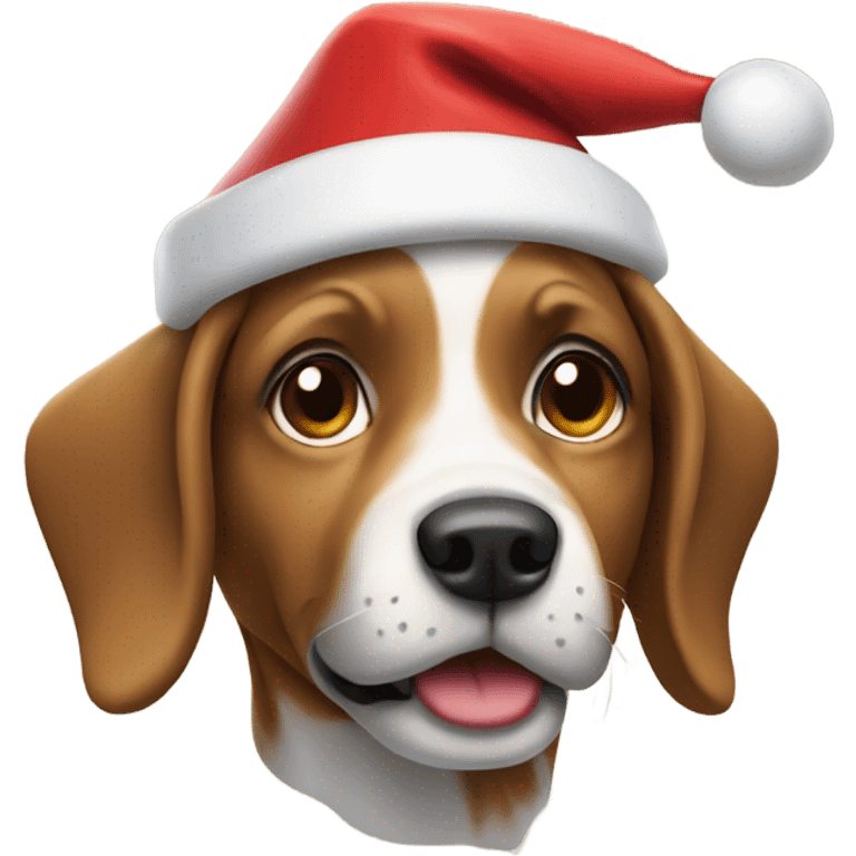 Dog with Santa hat emoji