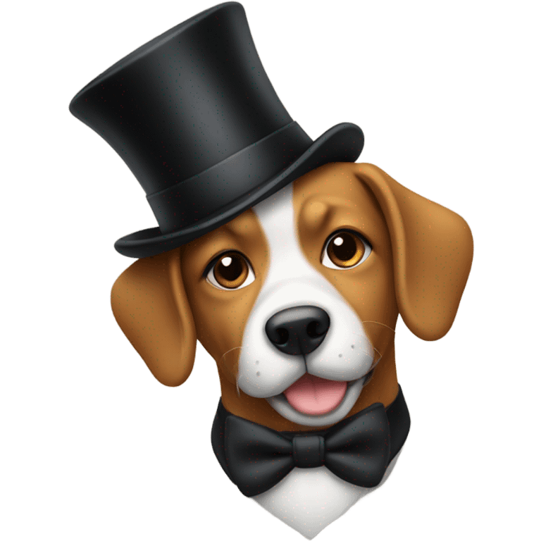 Dog with a top hat emoji