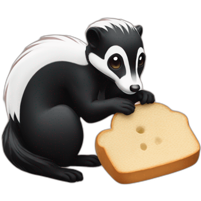 skunk eating bread emoji