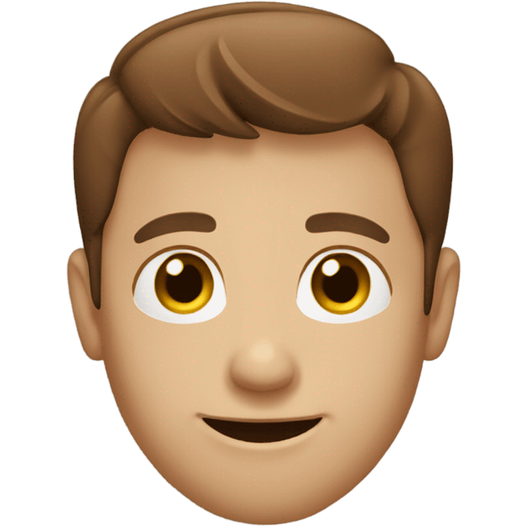 smiling portrait with brown hair emoji