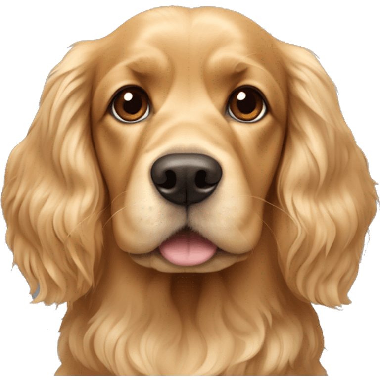 Cocker spaniel and golden retriever mix emoji