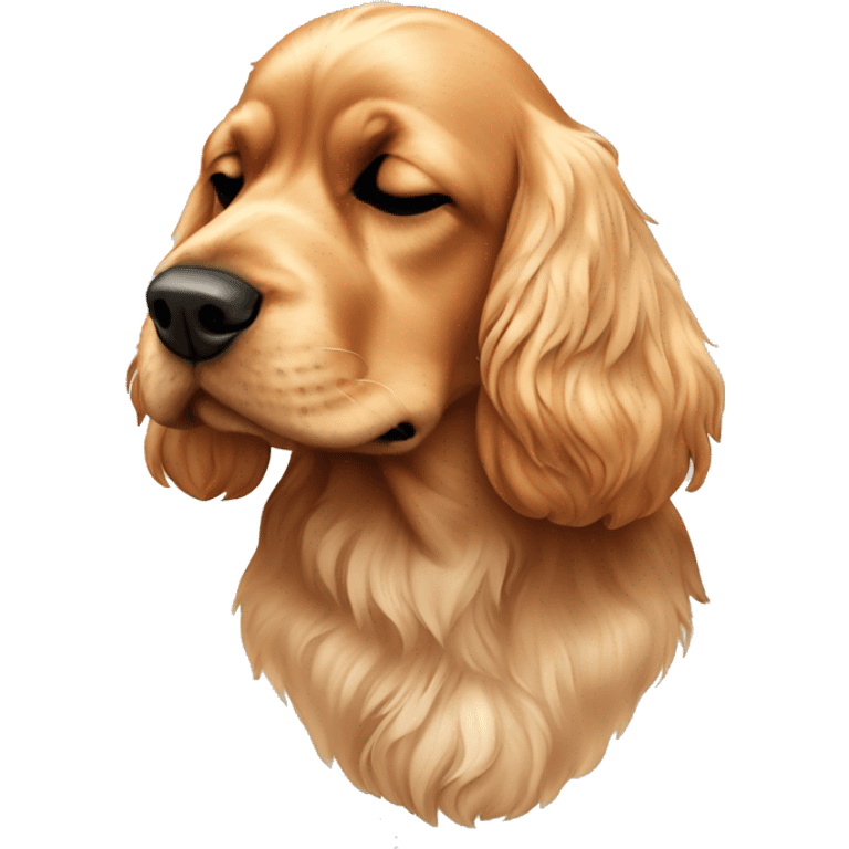 sleeping cocker spaniel emoji