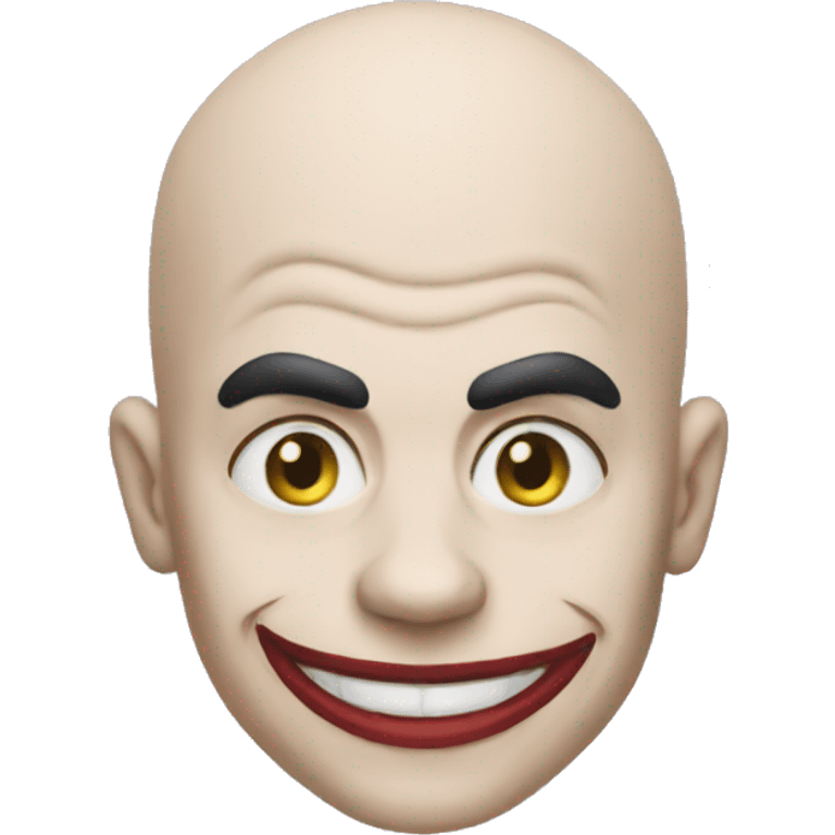 Bald joker emoji