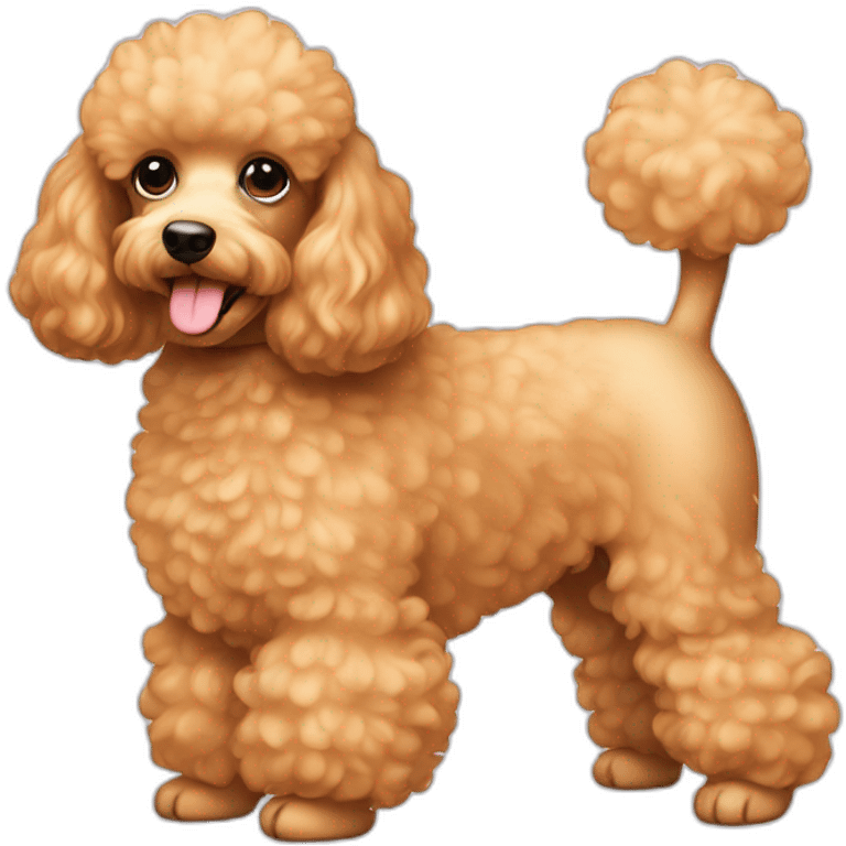 Dog poodle apricot emoji