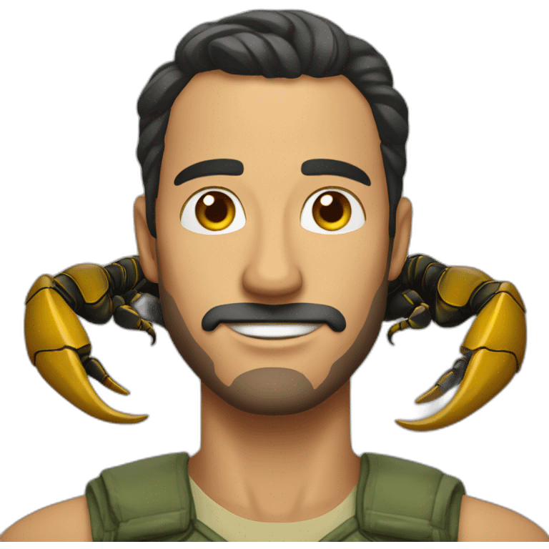 Homme avec une tête de scorpion  emoji