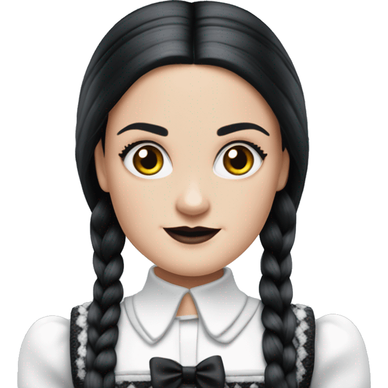 Dazzling Winter Barbie Wednesday Addams  emoji