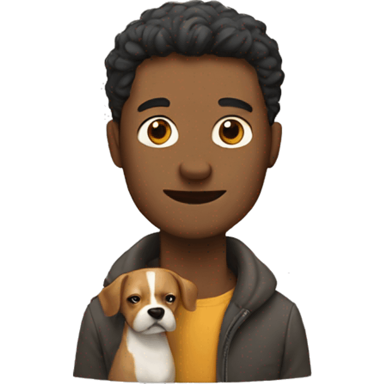 man with dog emoji