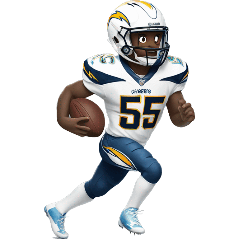 Chargers football player with 55 on front of jersey  emoji