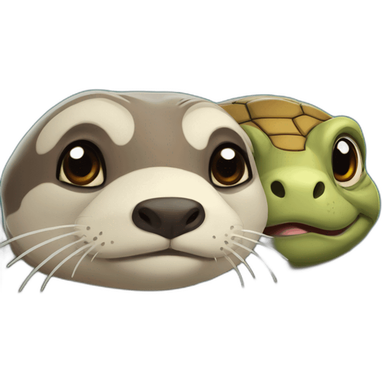 Loutre et tortue emoji